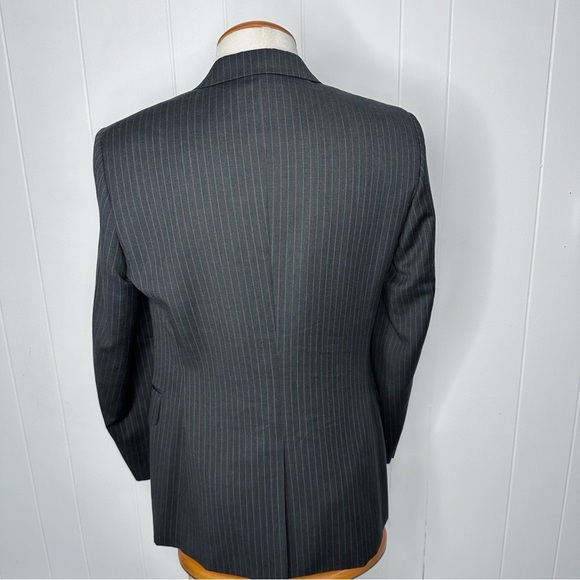 Paul Smith X R. Newbold Red & Gold Striped Gray Suit - Picture 10 of 12